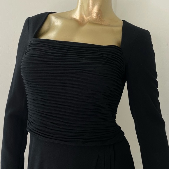 DEADSTOCK VINTAGE RENA LANGE BERGDORF GOODMAN WOOL LONG SLEEVE KNEE LENGTH DRESS - Picture 4 of 15